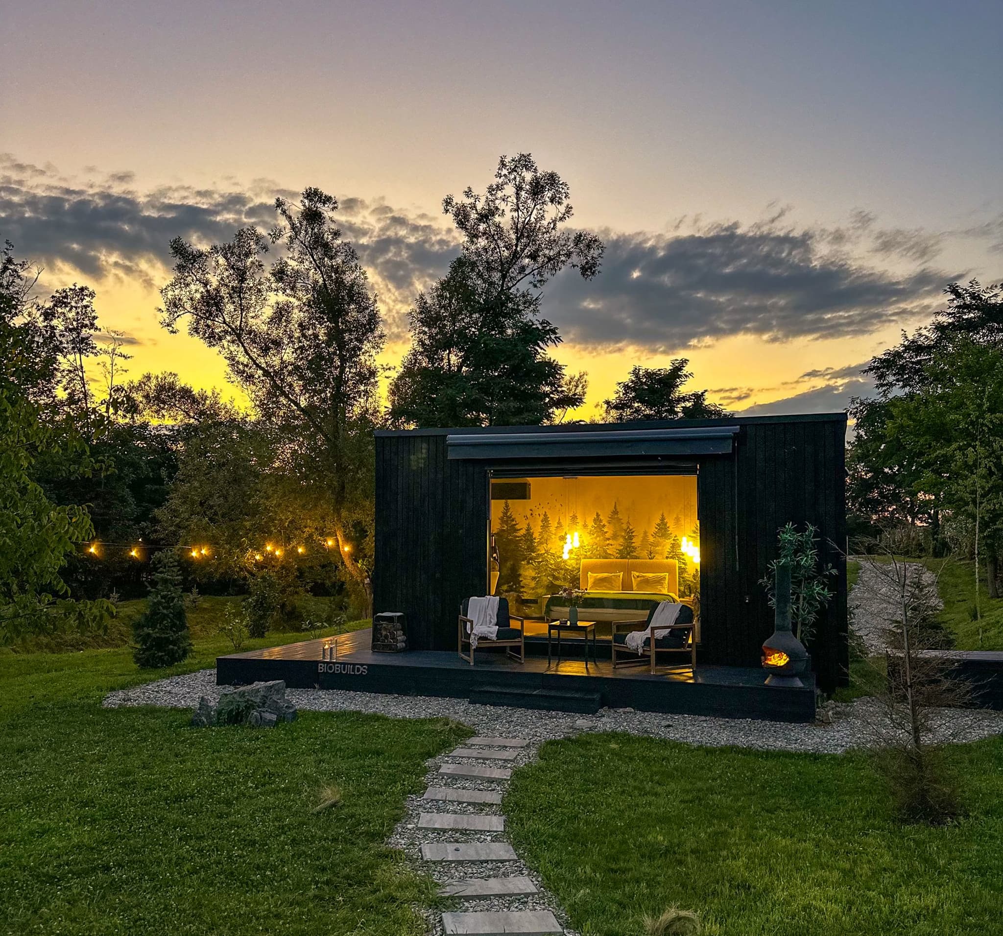 Foto des 24 m² großen BIOBUILDS-Hauses im Porumbacu Garden 2