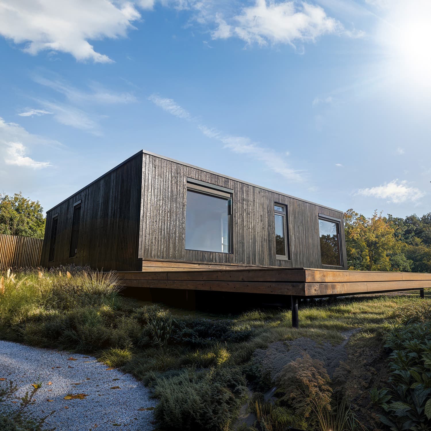Modular BIOBUILDS: ein passives, modulares Fertighaus in Harmonie mit der Natur.