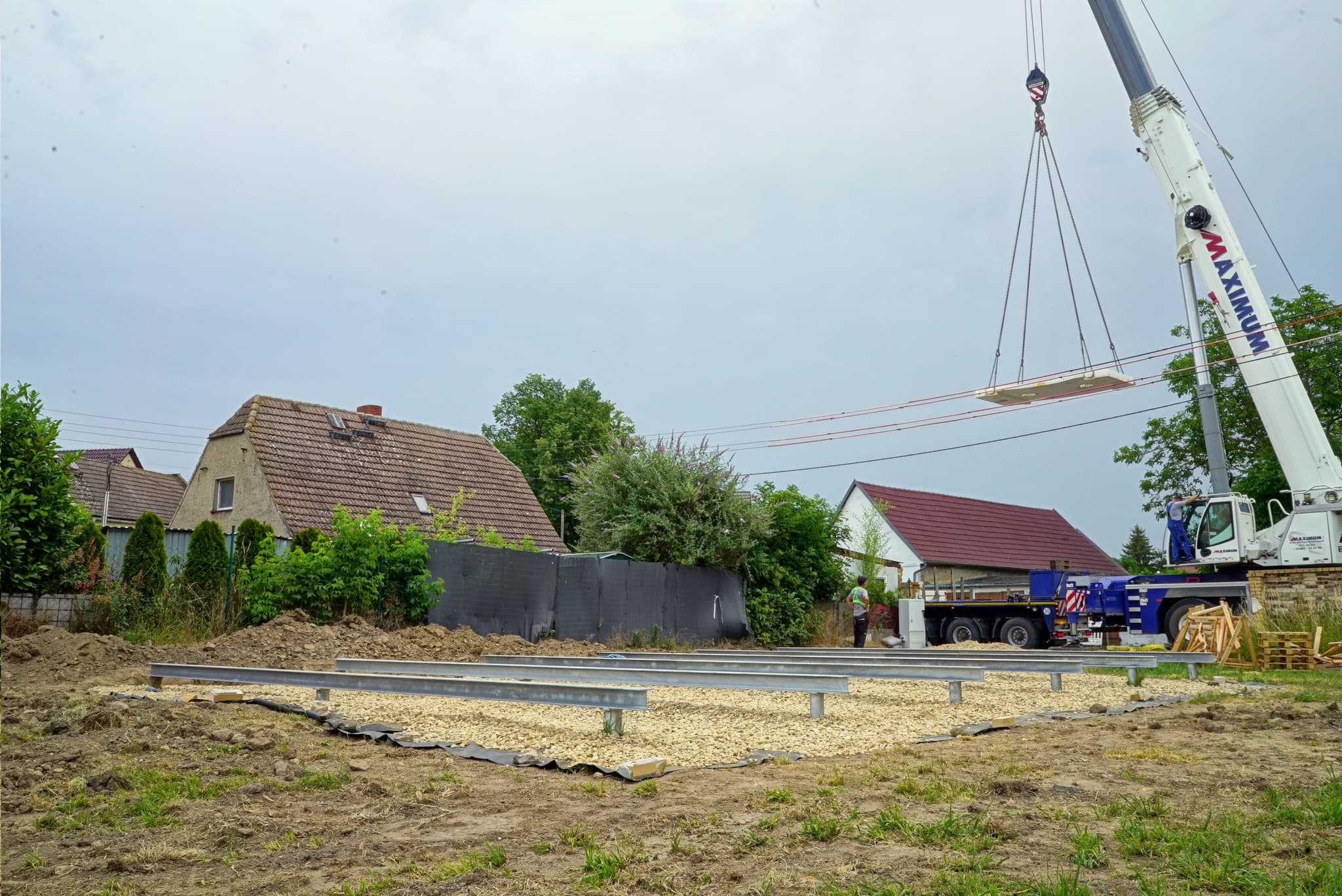 95m2 Serenity - foundation and crane