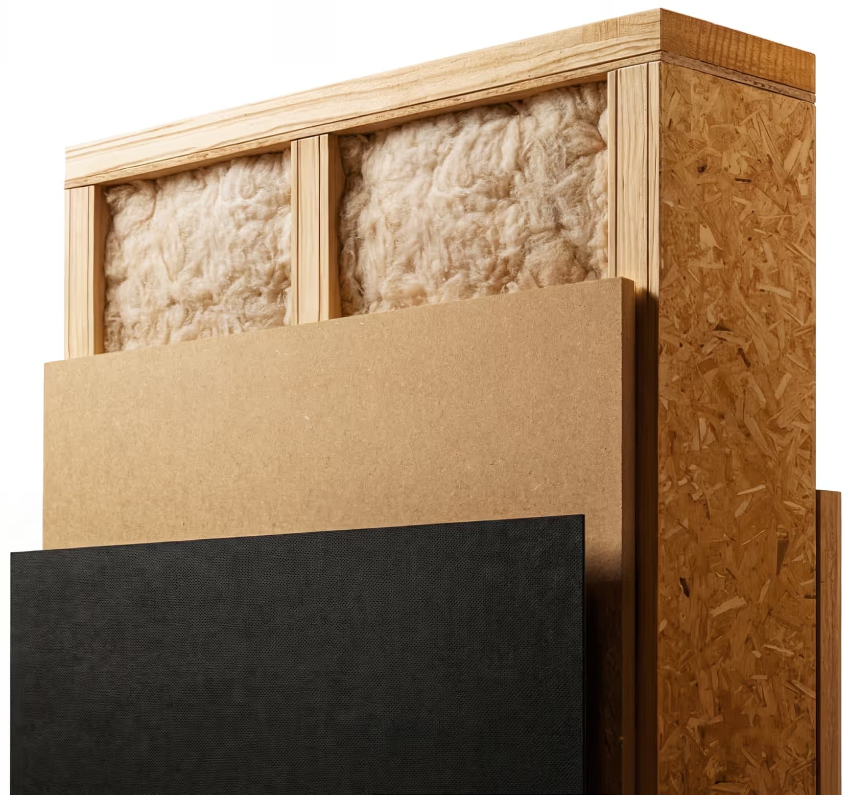Schnittansicht des MODULAR-Holz-Wandpaneels