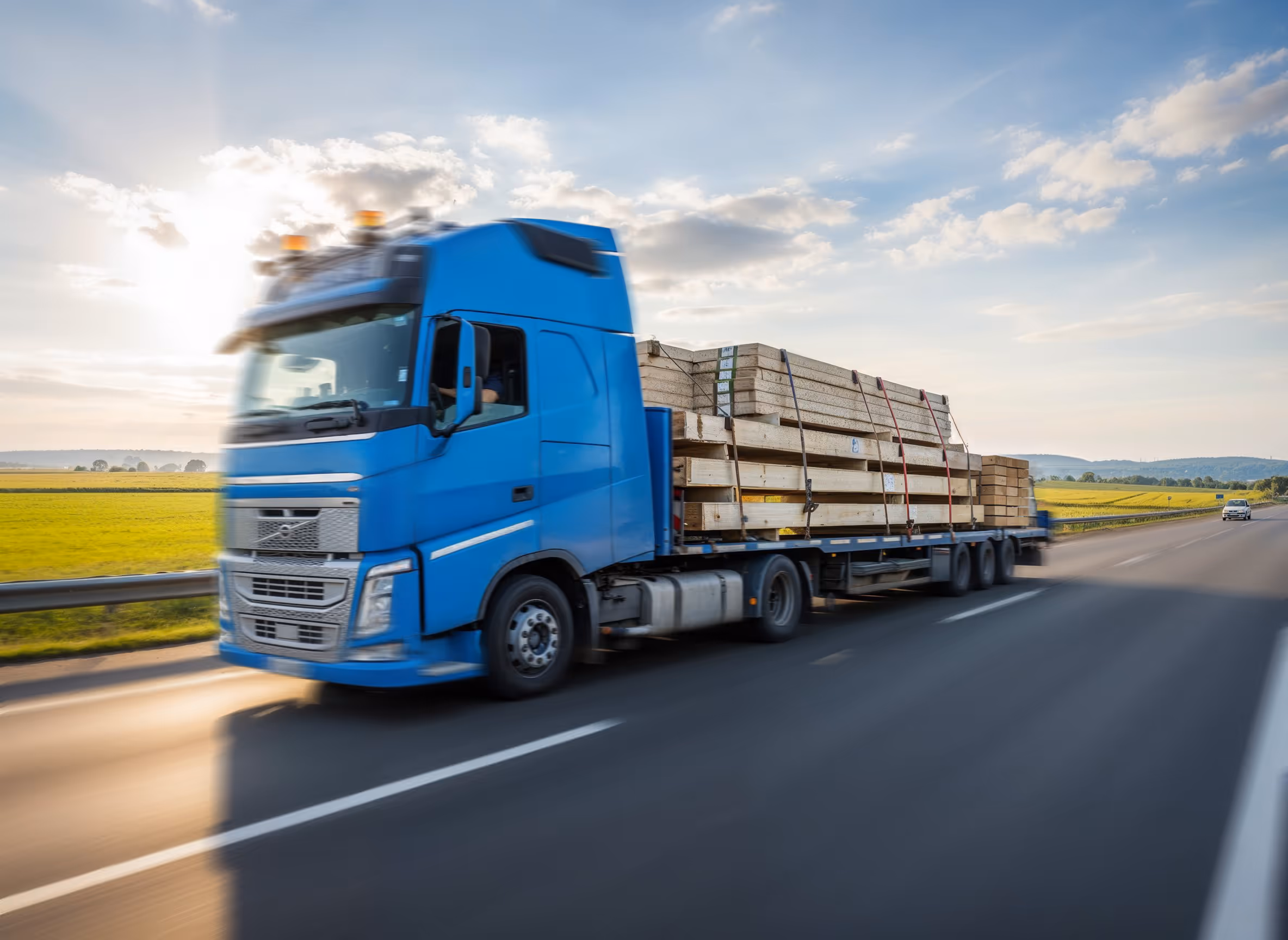 BIOBUILDS modular home being transported